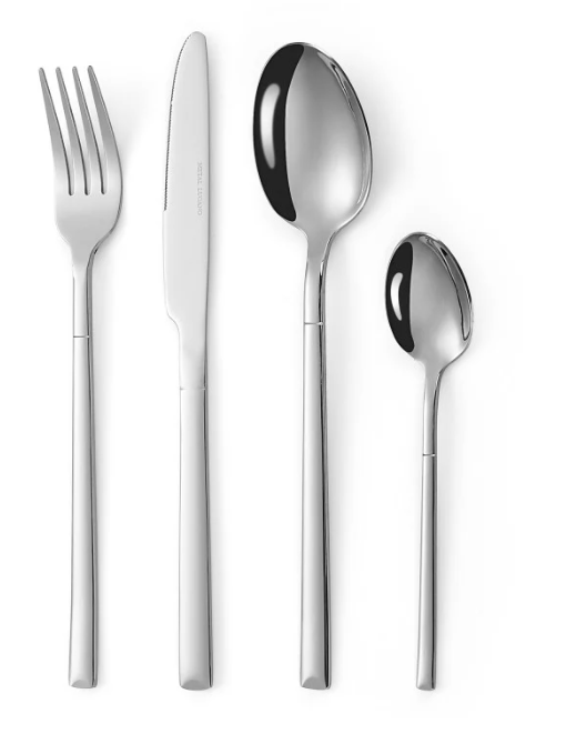 Set Cubertería 24 Pzs Acero Metal Lugano