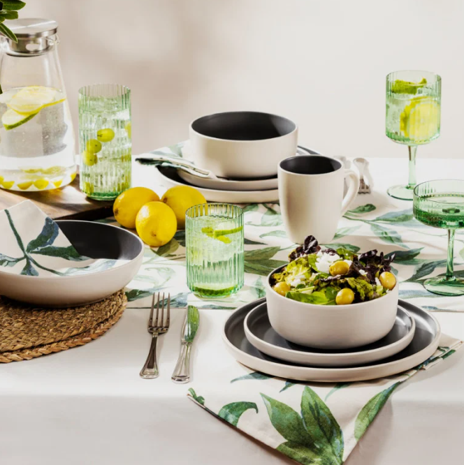 Set de 20 piezas de Vajilla de la Colección Olive de Lugano