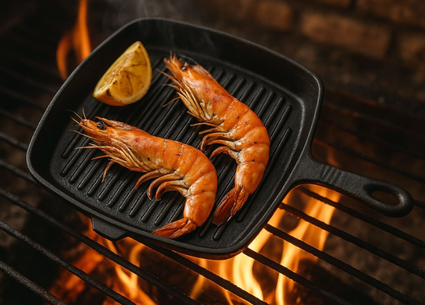 Sartén Grill Cuadrada Fierro Fundido 23cm Lugano