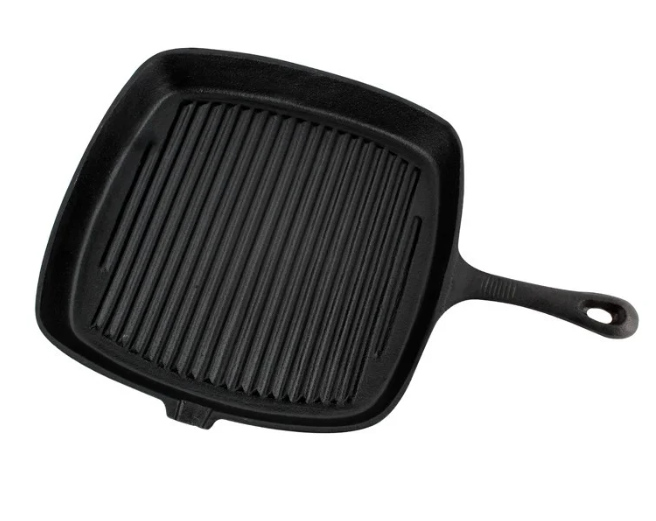 Sartén Grill Cuadrada Fierro Fundido 23cm Lugano