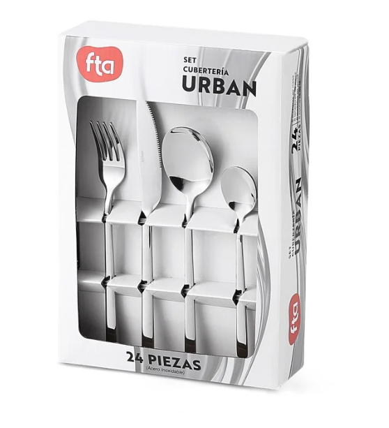 Set cubiertos 24 piezas de acero Urban FTA