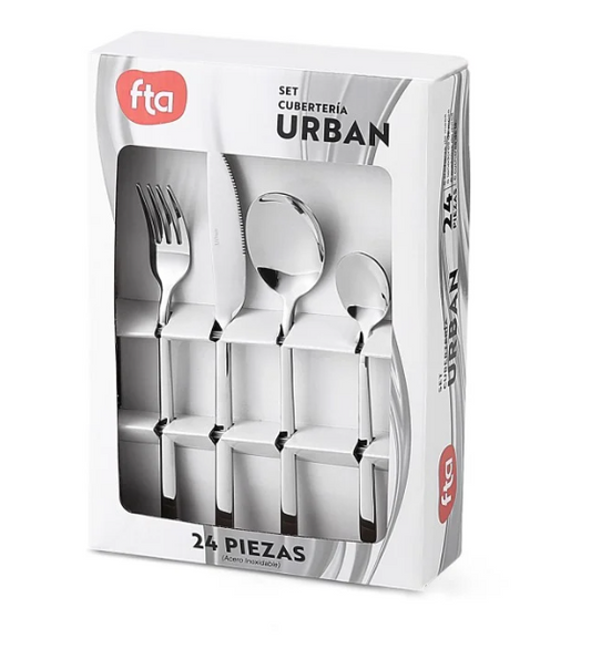 Set cubiertos 24 piezas de acero Urban FTA