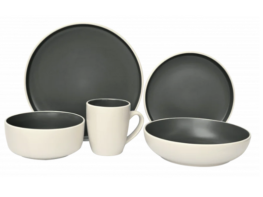 Set de 20 piezas de Vajilla de la Colección Olive de Lugano
