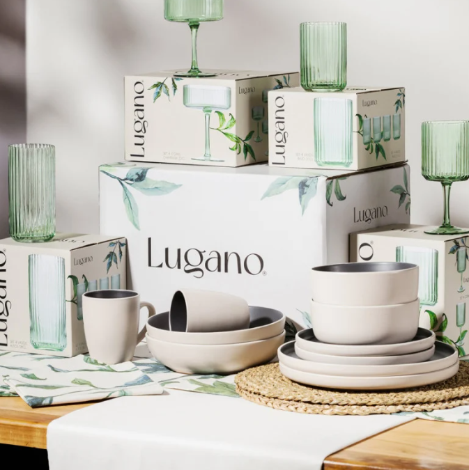 Set de 20 piezas de Vajilla de la Colección Olive de Lugano