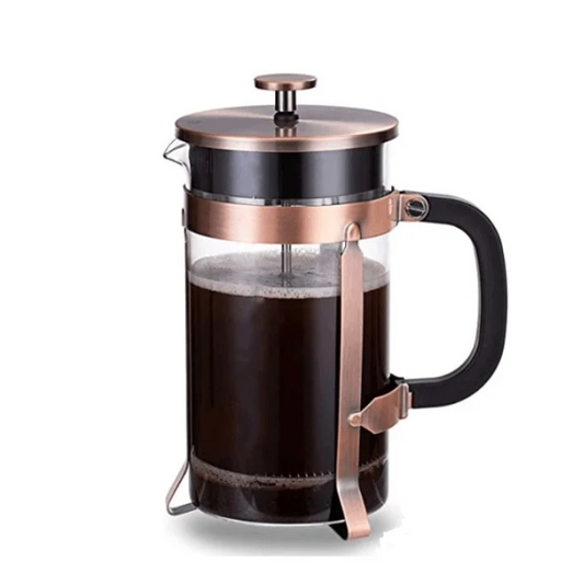 Cafetera Francesa 600ml Borosilicato Cobre Envejecido Ruan Lugano