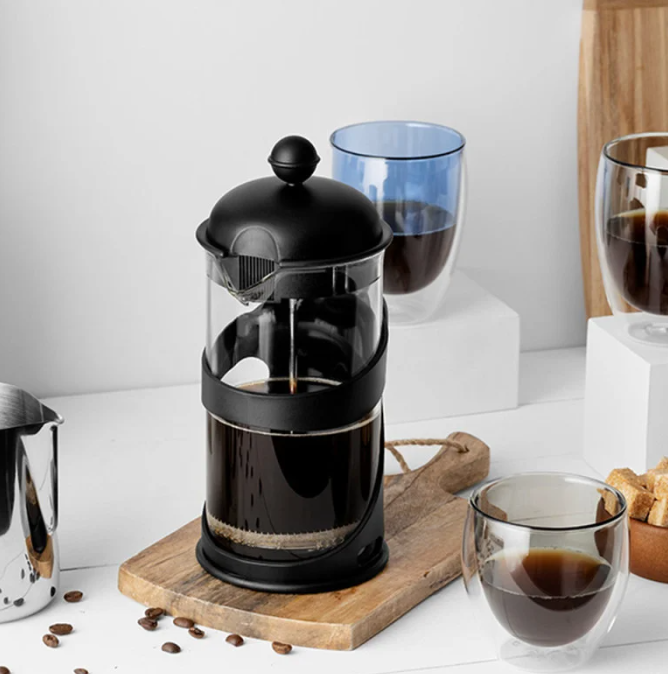 Cafetera Francesa Borosilicato 1000ml Negro Cali Lugano