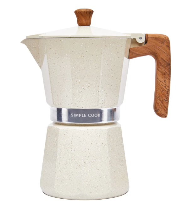Kit Cafetera Italiana 9 tazas + Set 2 Tazas Latte