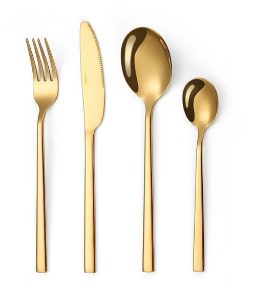 Set Cuberteria 24 Pzs Dorado