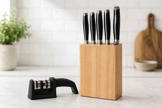 Kit Taco Cuchillos + Afilador de Cuchillos